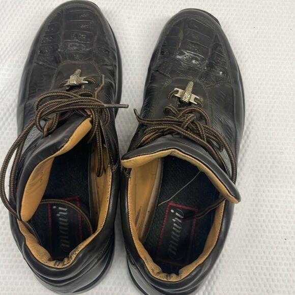 Mauri Brown Croco Leather Sneakers with Silver Crocodile 8900/2 459 - Picture 5 of 12